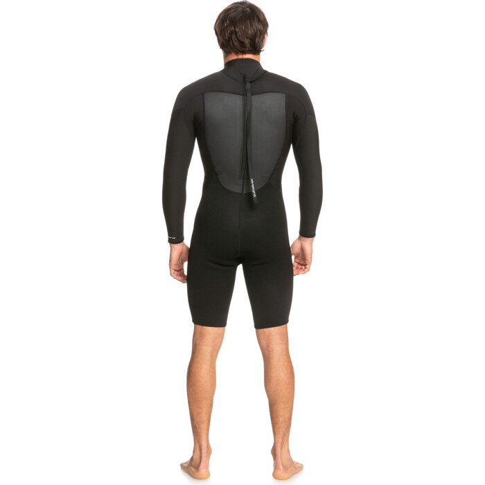 2024 Quiksilver Mens Prologue 2mm Long Sleeve Back Zip Shorty Wetsuit EQYW403020 - Black