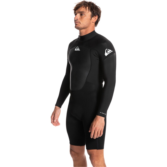 2024 Quiksilver Mens Prologue 2mm Long Sleeve Back Zip Shorty Wetsuit EQYW403020 - Black