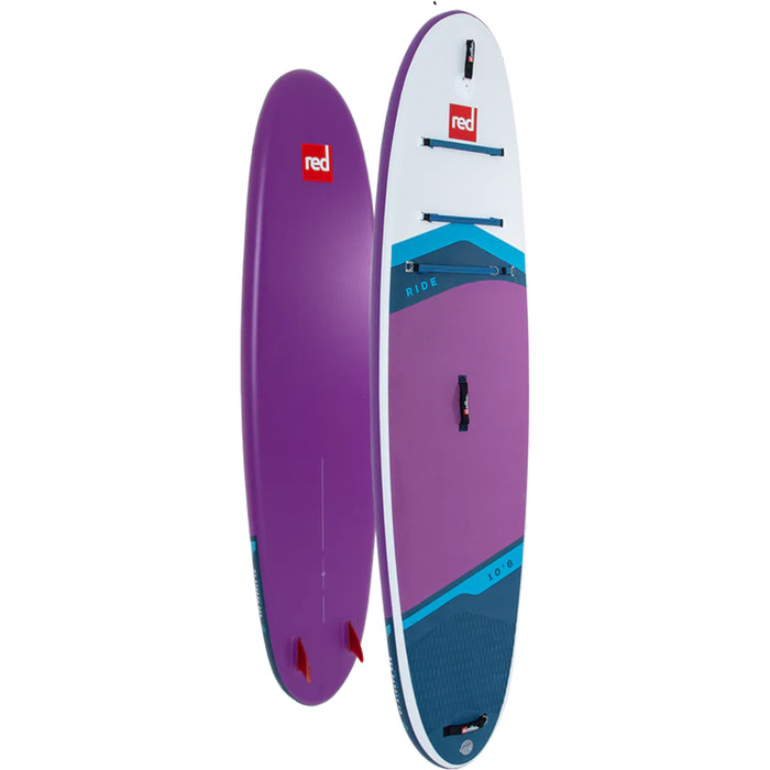 2024 Red Paddle Co 10'6 Ride Stand Up Paddle Board, Tasche, Paddel, Pumpe & Leash - Hybrid Tough Purple Paket