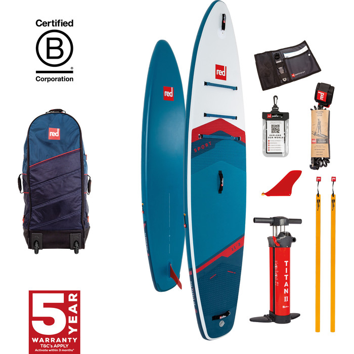 2024 Red Paddle Co 11'3'' Sport MSL Stand Up Paddle Board, Bag & Pump 001-001-002-0060 - Blue