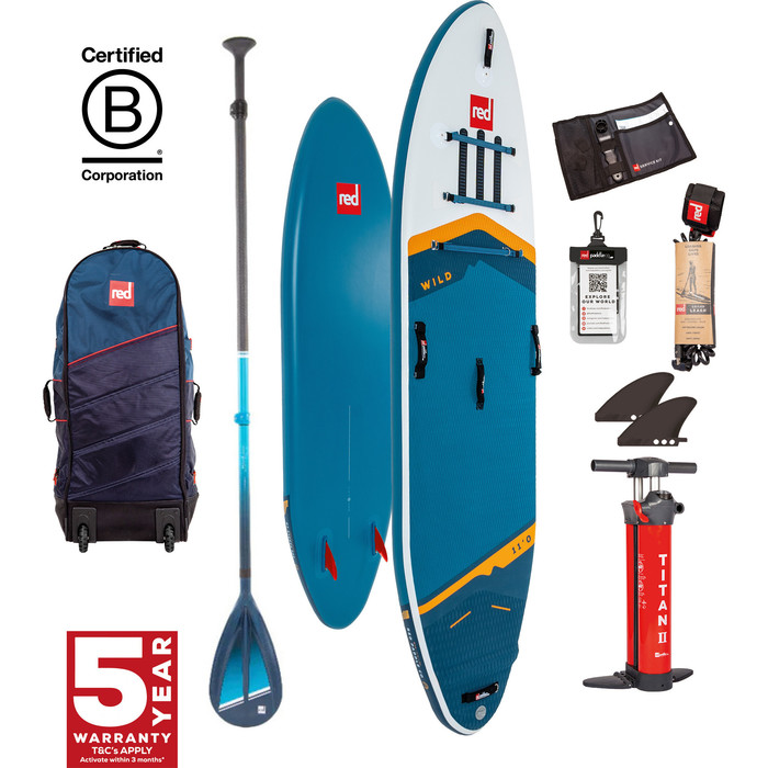 2024 Red Paddle Co 11'0'' Wild MSL Stand Up Paddle Stand Up Paddle Board, Board, Bag, Pump & Hybrid Tough Paddle 001-001-005-005