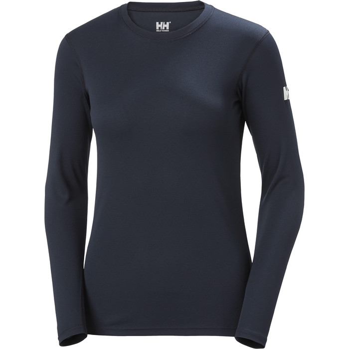 2024 Helly Hansen Womens HH Tech Crew Long Sleeve Base Layer 48374 - Navy