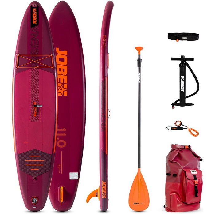 2024 Jobe Sena 11'0 Inflatable SUP Paddle Board Package 486423010 - Board, Bag, Pump, Paddle & Leash