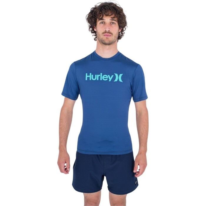 2024 Hurley Mnner One And Only Quickdry Short Sleeve Lycra Weste MAT0001010 - Submarine