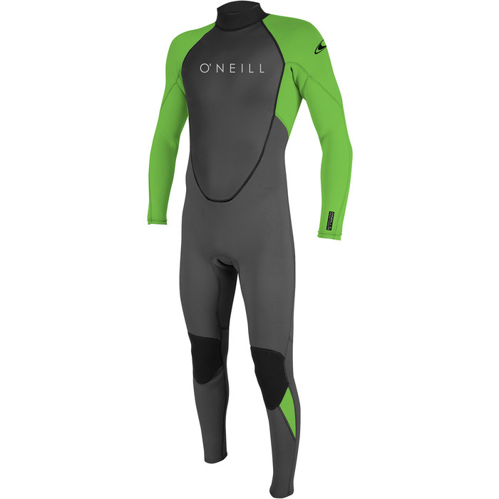 2024 O'Neill Mens Reactor II 3/2mm Back Zip Wetsuit 5040 - Graphite / Dayglow