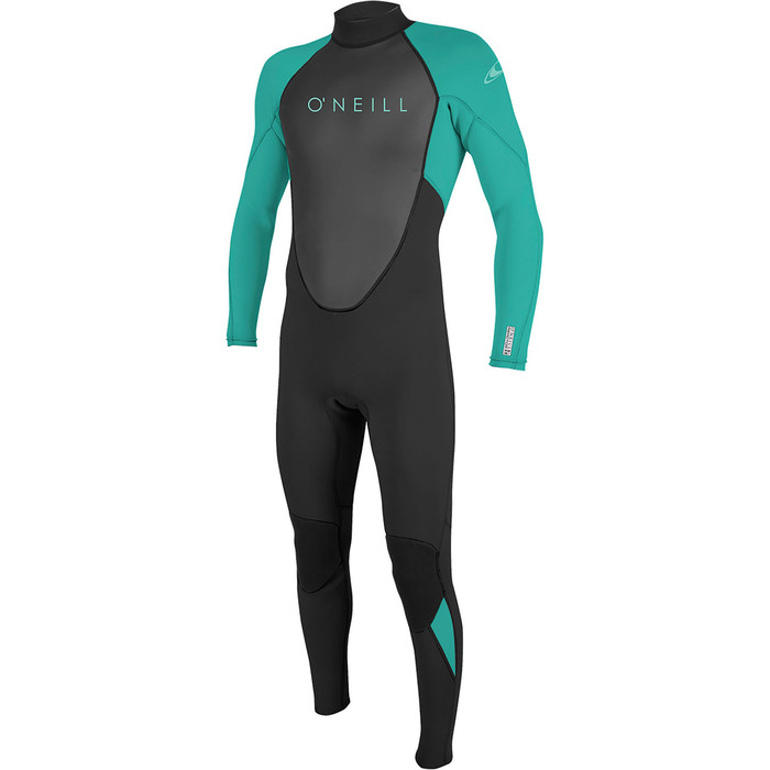 2024 O'Neill Youth Reactor II 3/2mm Back Zip Wetsuit 5044 - Black / Aqua