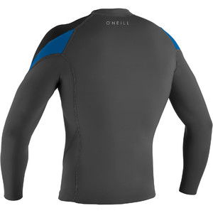 2024 O'neill Mens Reactor Ii 1.5mm Neoprene Long Sleeve Top 5080 - Graphite / Schwarz / Ocean