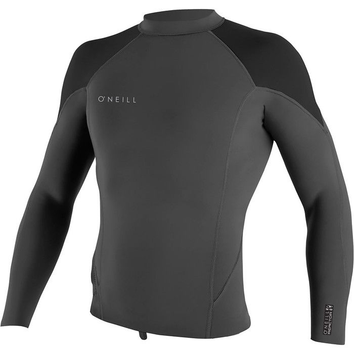 2024 O'neill Mens Reactor Ii 1.5mm Neoprene Long Sleeve Top 5080 - Graphite / Schwarz / Ocean