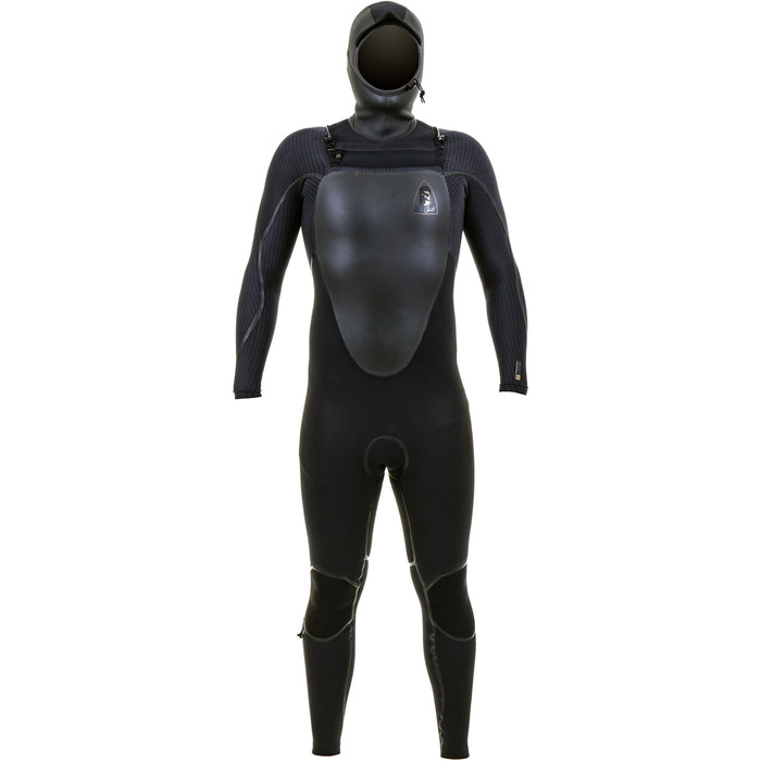 2024 O'Neill Mens Mutant Legend 5/4mm Chest Zip Hooded Wetsuit 5369 - Black