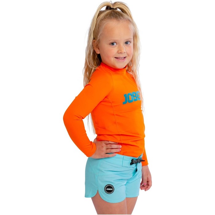 2024 Jobe Junior Long Sleeve Rash Vest 544223001 - Fire Orange