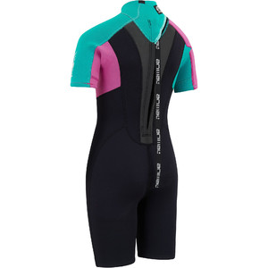 2019 Animal Junior Girls Nova 3/2mm Flatlock Shorty Wetsuit Black AW9SQ803