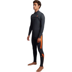 2020 Billabong Mens Furnace Absolute 5/4mm Chest Zip Wetsuit Schwarzen Sand Q45m09