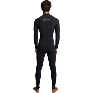 2019 Billabong Mens Furnace Comp 4/3mm Chest Zip Anzug Schwarz Q44m03