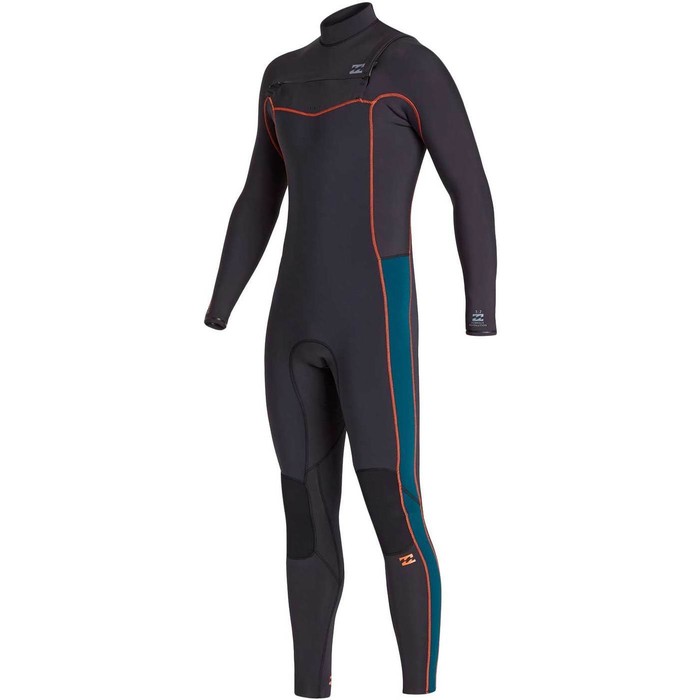 2020 Billabong Mens Furnace Revolution 2mm Chest Zip Wetsuit S42M54 - Antique Black