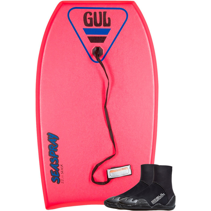 2022 Gul Seaspray Kids 33 Bodyboard & Power Boot Bundle - Red