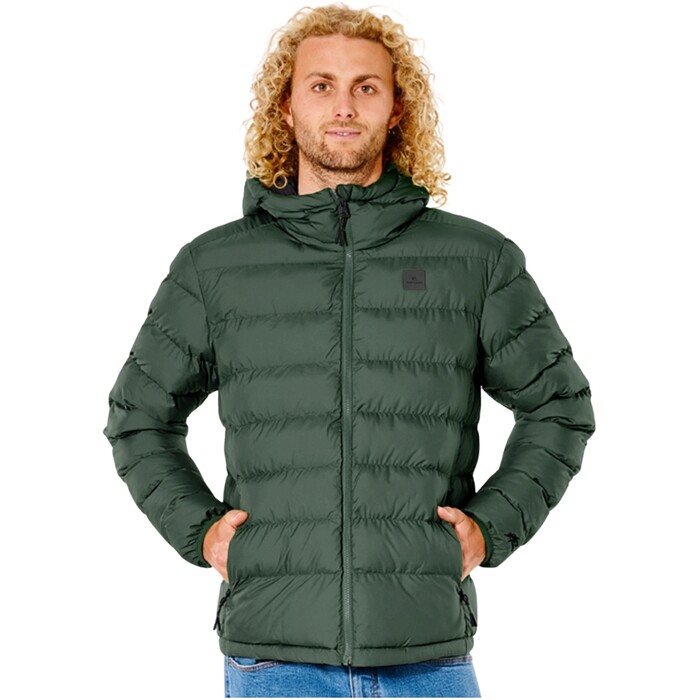 2024 Rip Curl Mnner Anti Series Elite Puff Hood Jacket CJKDB9 - Deep Forest