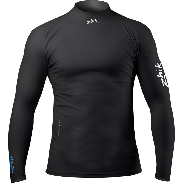 2024 Zhik Mnner Eco UPF50+ Spandex Long Sleeve Rash Guard DTP-0063 - Black