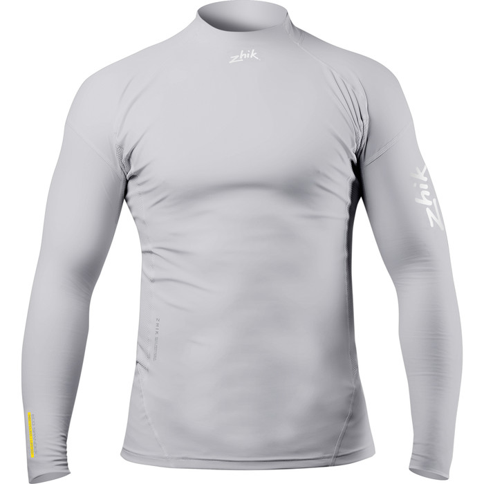 2024 Zhik Mens Eco UPF50+ Spandex Long Sleeve Rash Guard DTP-0063 - Platinum