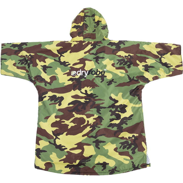 2023 Dryrobe Advance Junior Short Sleeve Change Robe DR100 - Camo / Grey