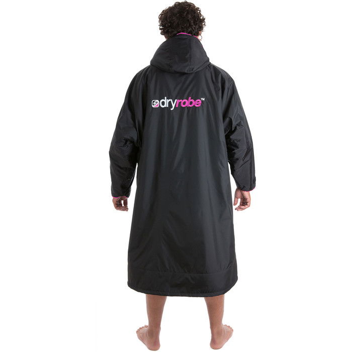 2023 Dryrobe Advance Long Sleeve Change Robe DR100L - Black / Pink