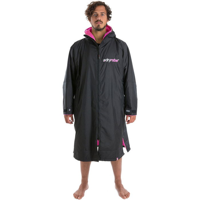 2023 Dryrobe Advance Long Sleeve Change Robe DR100L - Black / Pink