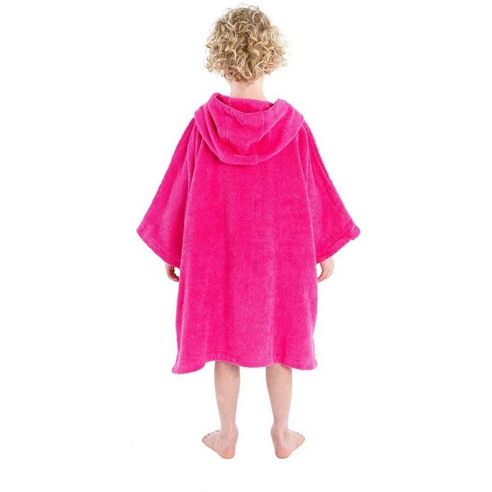 2023 Dryrobe Junior Organic Cotton Hooded Towel Changing Robe - Pink