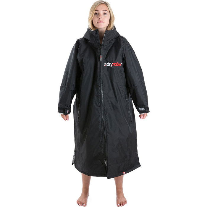 2023 Dryrobe Advance Langarmshirt Wechsel Robe DR100L - Black / Grau