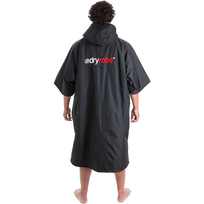 2023 Dryrobe Advance Kurzer rmel Wechsel Robe DR100 - Black / Rot