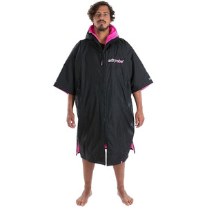 2023 Dryrobe Advance Kurzarm-Wechsel Robe DR100 - Black / Pink