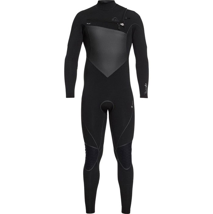 2018 Quiksilver Highline Plus 5/4 / 3mm Neoprenanzug mit Brustreiverschluss Schwarz EQYW103069