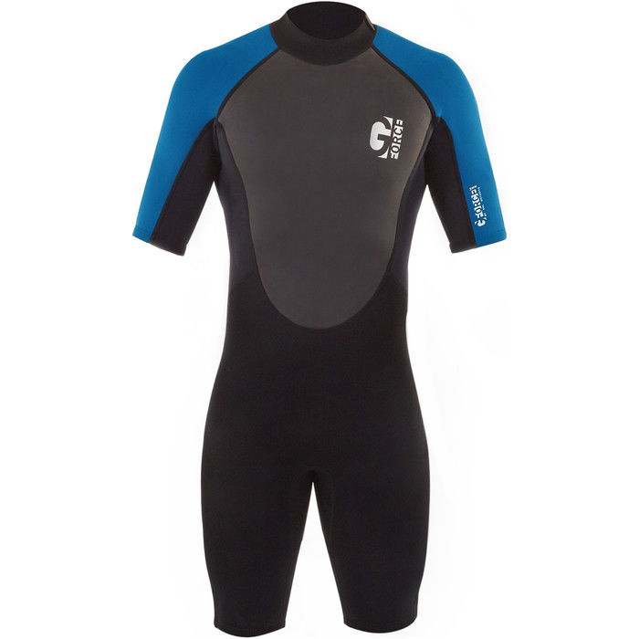 2024 Gul Junior G-Force 3mm Back Zip Shorty Wetsuit GF3307-B7 - Black / Zafir