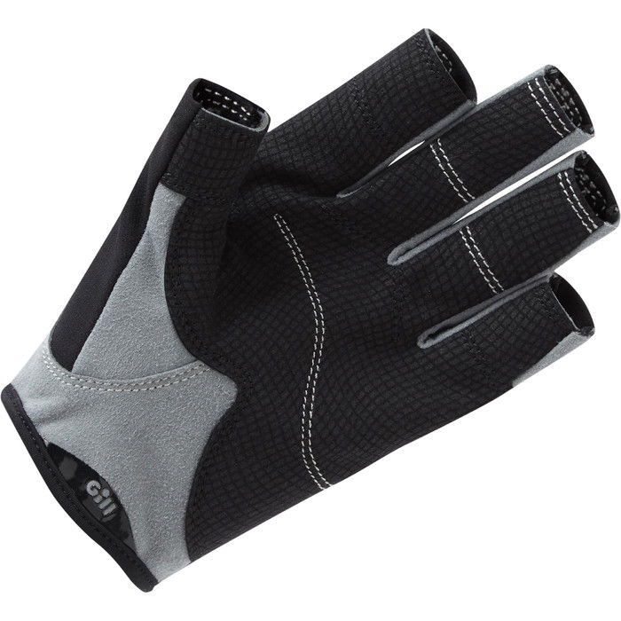 2024 Gill Junior Deckhand Kurzfingerhandschuhe 7043J - Black