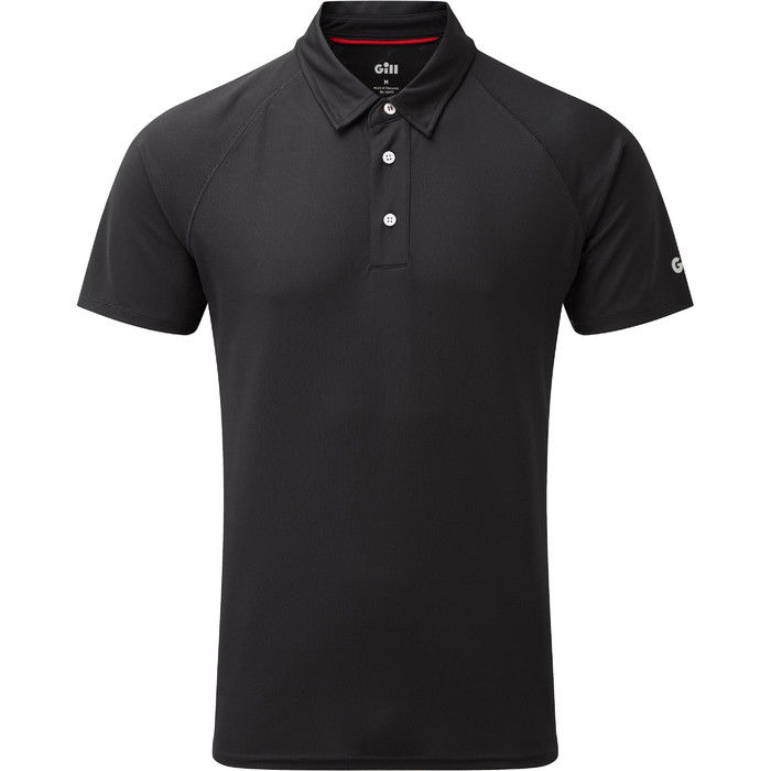 2023 Gill Mens UV Tec Polo Top Charcoal UV008