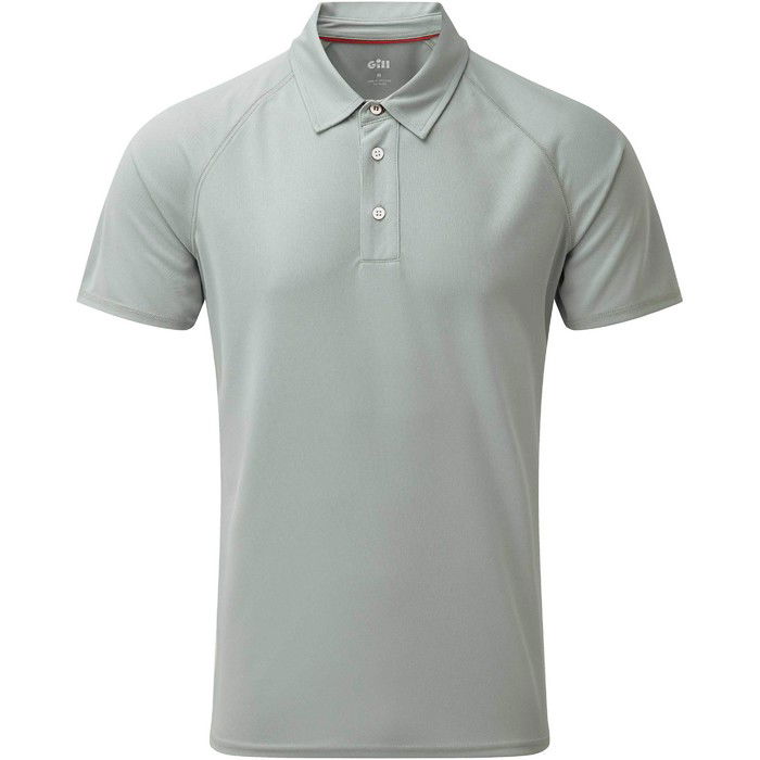 2024 Gill Mens UV Tec Polo Top Grey UV008