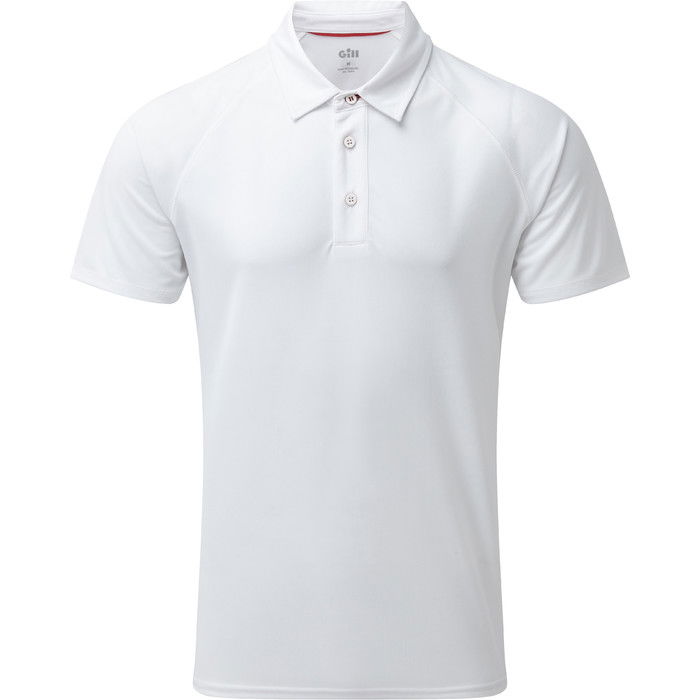 2024 Gill Mens UV Tec Polo Top White UV008