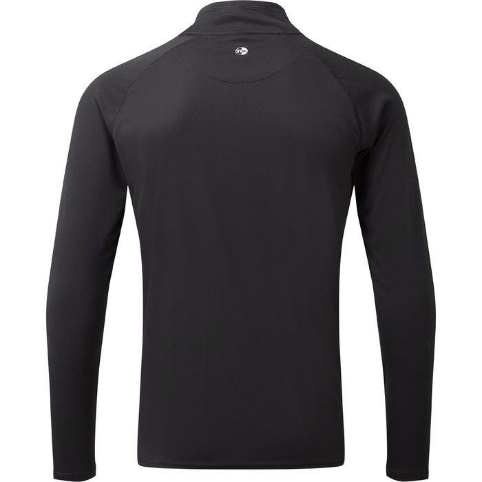 2024 Gill Mens UV Tec Zip Neck Top Charcoal UV009