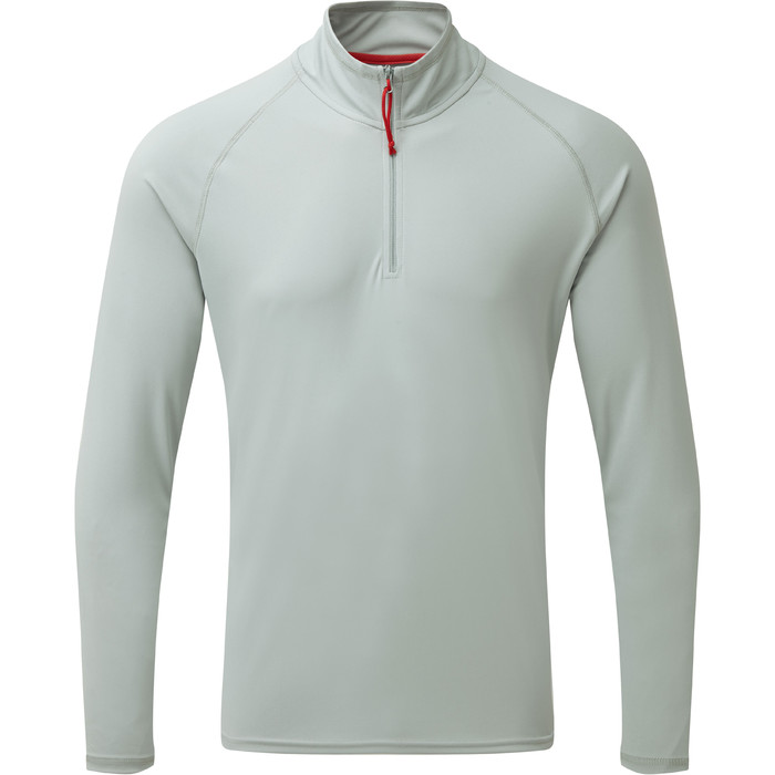 2024 Gill Herren Uv Tec Zip Neck Top Grau Uv009