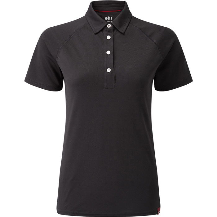 2023 Gill Damen Uv Tec Polo Top Charcoal Uv008w