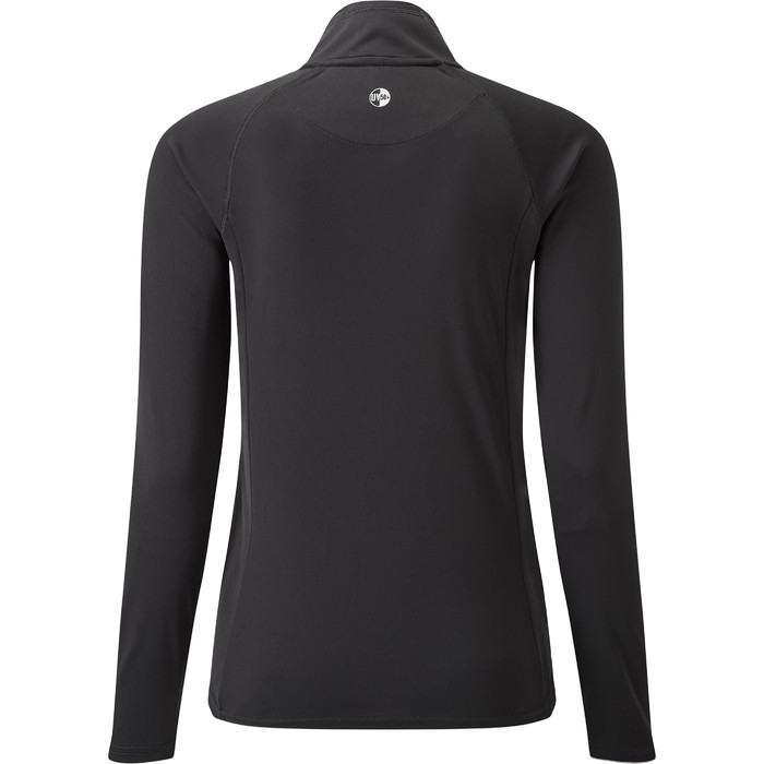 2024 Gill Womens UV Tec Zip Neck Top Charcoal UV009W