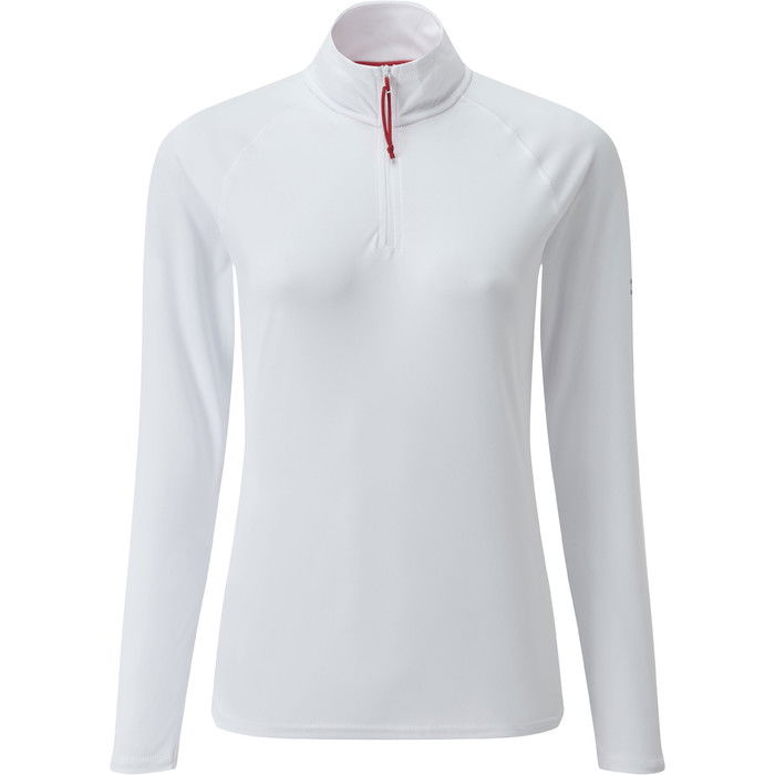 2024 Gill Frauen Uv Tec Zip Neck Top Wei Uv009w