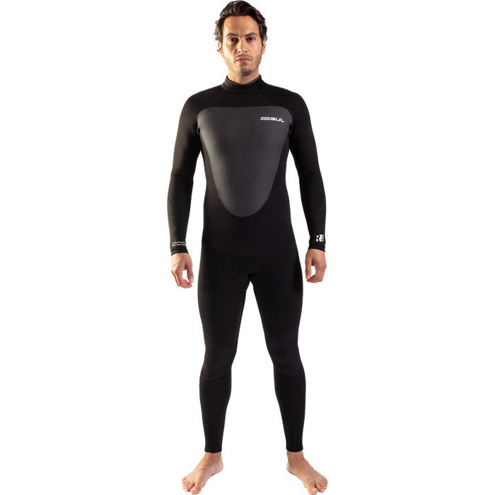 2024 Gul Mens Response 4/3mm GBS Back Zip Wetsuit RE1246-C1 - Black