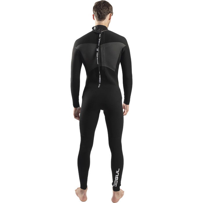 2024 Gul Mens Response 4/3mm GBS Back Zip Wetsuit RE1246-C1 - Black