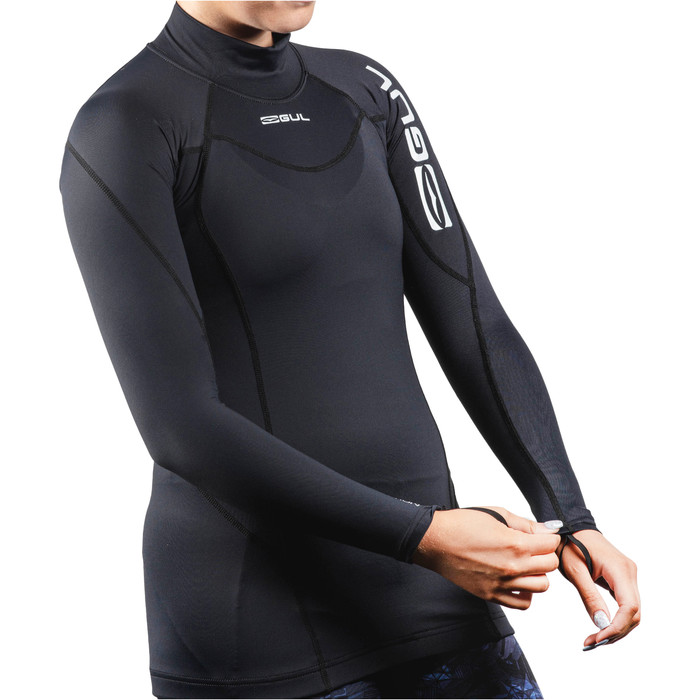 2024 Gul Womens Recore Long Sleeve UV Rashguard RG0331-B9 - Black