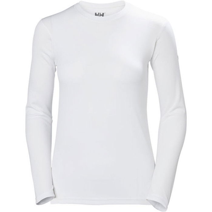 Helly Hansen Womens Tech Crew Long Sleeve Base Layer White 48374