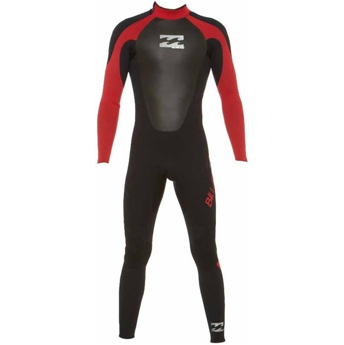 Billabong Intruder 4/3mm GBS Wetsuit in BLACK / RED G44M01/O44M02