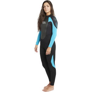 2019 Billabong Launch 3/2mm Flatlock Neoprenanzug Schwarz / Trkis S43g03