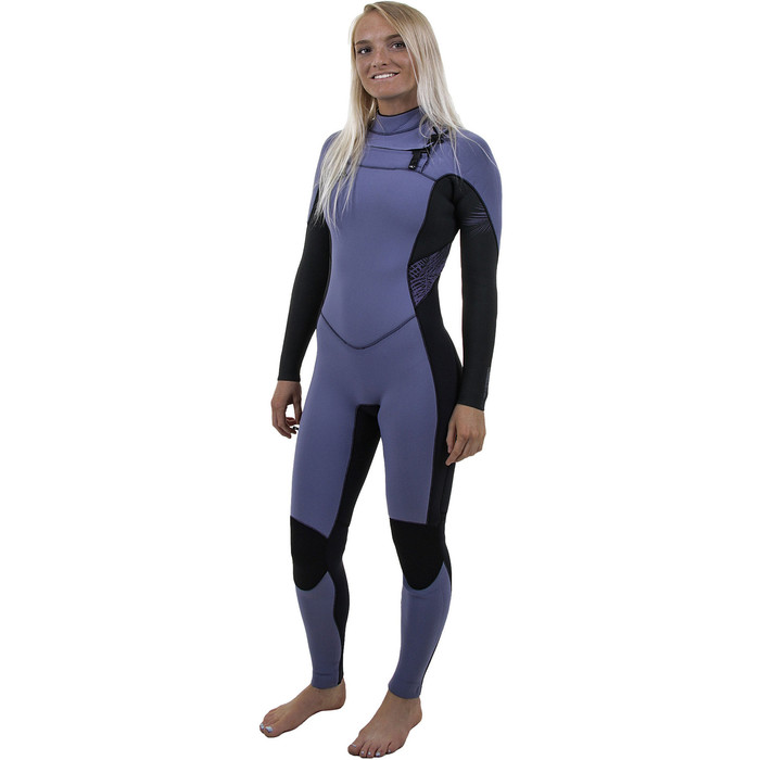 O'Neill Womens Hyperfreak 5/4mm Chest Zip GBS Wetsuit Mist / BLACK 5076