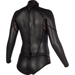 2019 Mystic Diva Black Series 3/2mm Back Zip Langer Super - Arm Shorty Wetsuit Schwarz 180066