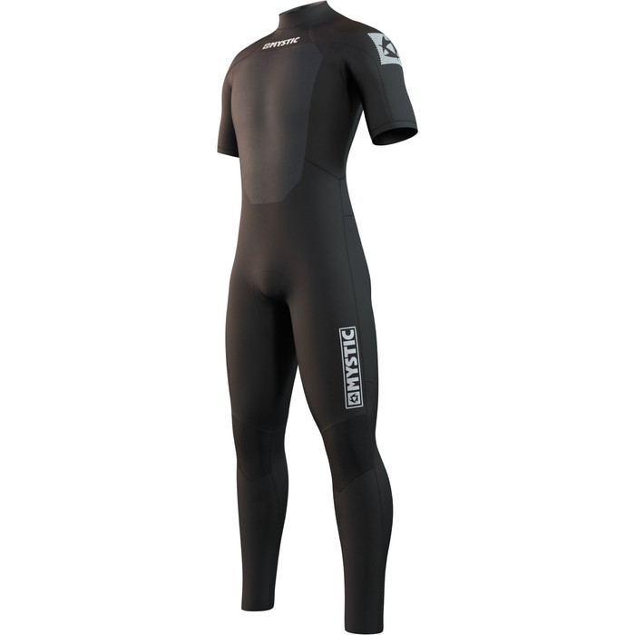 2024 Mystic Mens Brand 3/2mm Short Sleeve Back Zip Wetsuit 210314 - Black