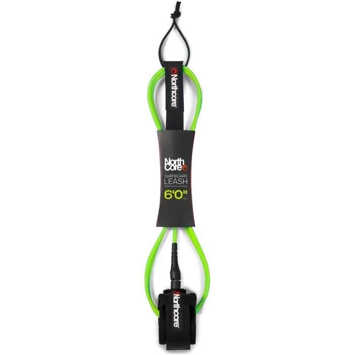 2024 Northcore 6FT Surfboard Leash NOCO54G - Green